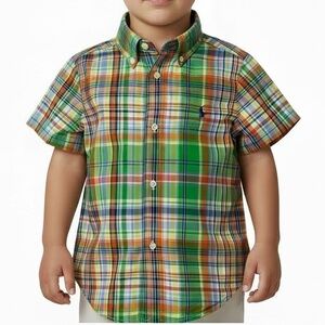 Ralph Lauren Kids Multicolor Plaid Button-Down Oxford Shirt